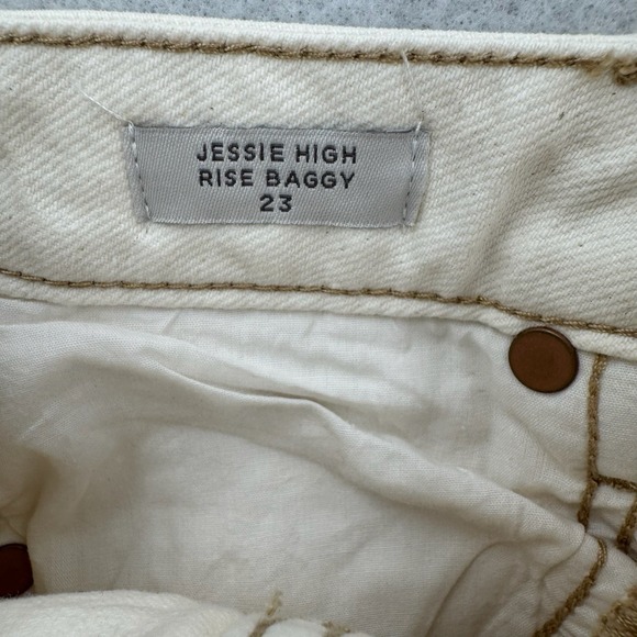 Pacsun Jessie High Rise Baggy Womens 23 Off White Wide Leg Rigid Denim Gorp NWT - Picture 8 of 13